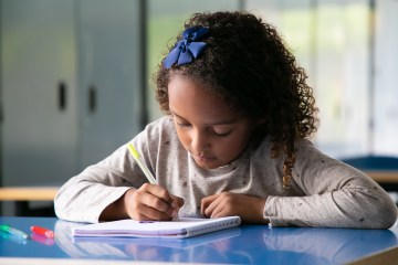 girl writing