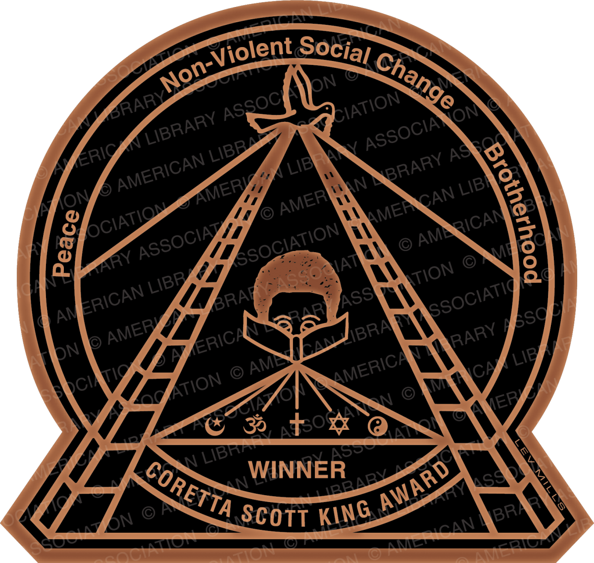 Coretta Scott King Awards bronze seal