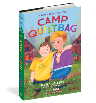 book cover with two tweens hanging out smiling